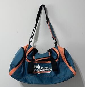 Vintage Reebok NFL Miami Dolphins Duffel Nylon Gym Bag